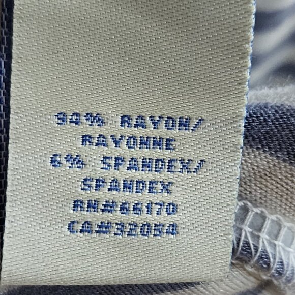 Odille Blue Gray Striped Jersey Knit Pull On Flowy Maxi Skirt - Picture 4 of 4